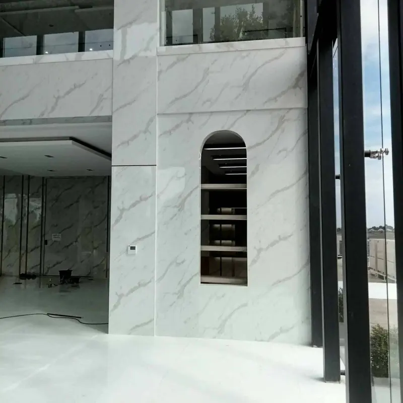 High-Gloss Kitchen & Marble Office — 5