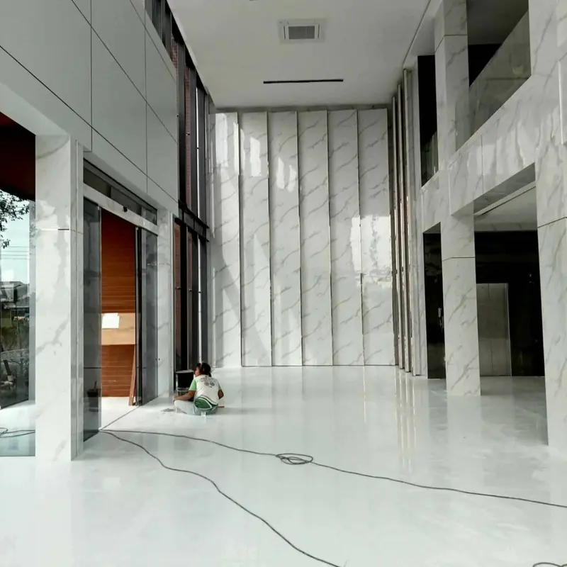 High-Gloss Kitchen & Marble Office — 8