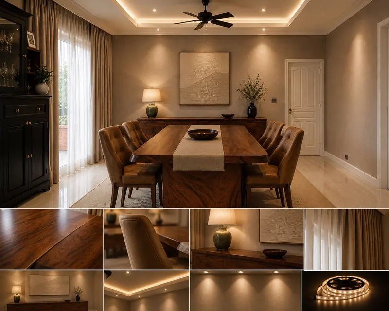 ห้องรับประทานอาหาร & ห้องนั่งเล่นโทนอบอุ่น — 2