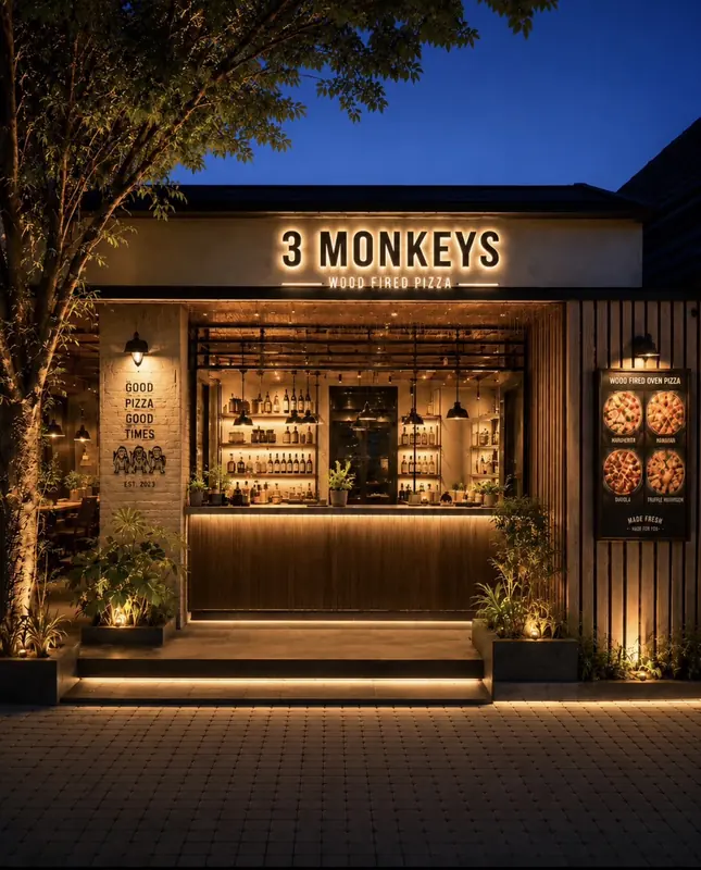Three Monkeys — Wood-Fired Pizza & Bar — 1